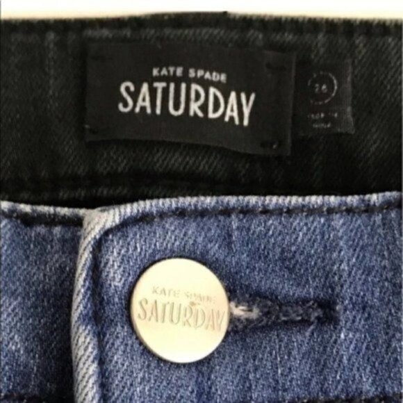 Kate Spade Saturday 2 tone blue black Skinny Jeans size 26 style 4CMU0240 - Picture 6 of 7